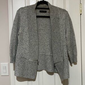 Ivanka Trump Speckled Gray Cardigan M
